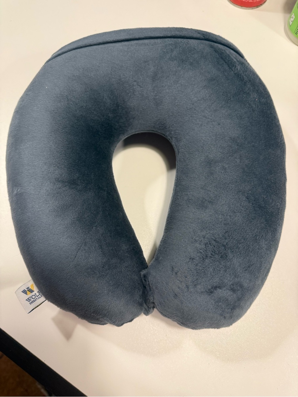 Essentials Plush U-Shape Travel Neck Pillow - Charcoal Gray